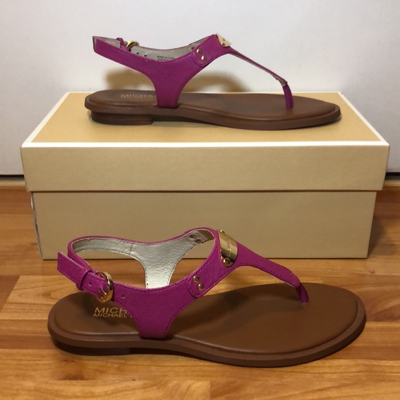 MICHAEL KORS | Fuchsia Plate Thongs - Picture 3 of 3